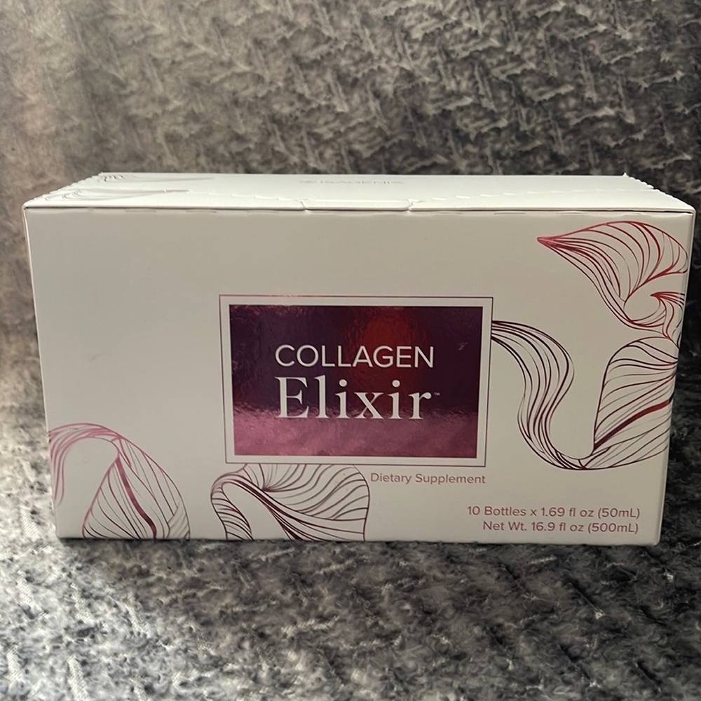 Isagenix Marine Liquid Collagen Elixir. 10 bottles in a box that are 16.9 fl oz